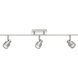 Lincoln 3 Light 120 Brushed Steel Track Ceiling Light